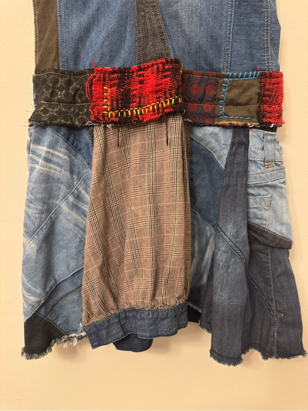 Desigual Boho Denim Midi Dress Size 38 Sleeveless Festival Jean Dress Half Zip - Picture 8 of 13